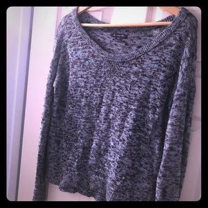 American Eagle marled blue sweater
